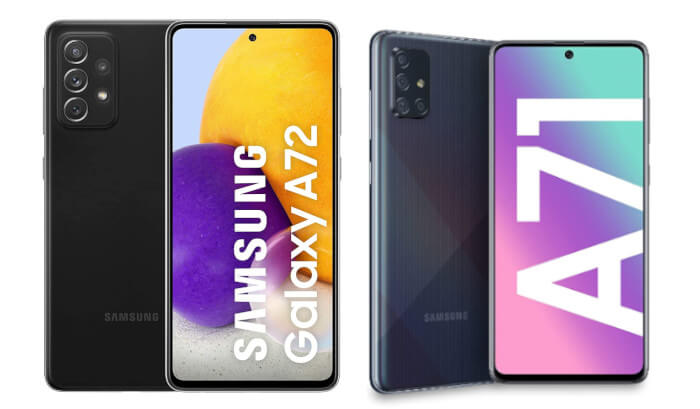 Samsung Galaxy A72 vs A71 design