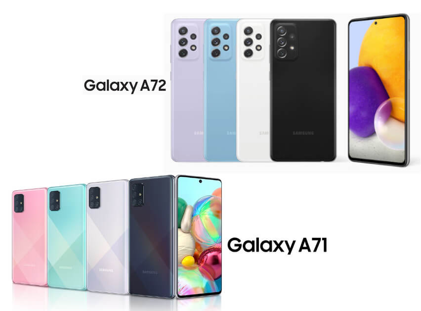 Samsung Galaxy A72 vs A71